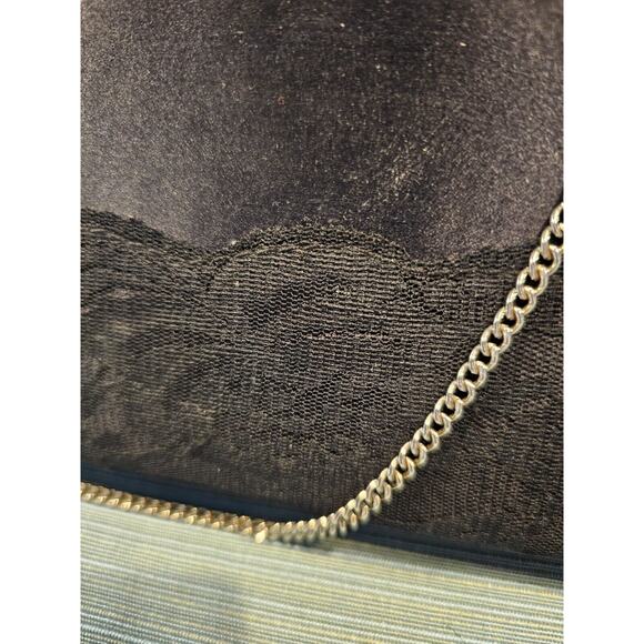 NWOT White House Black Market Formal Evening Clutch Handbag lace Black - Picture 2 of 6